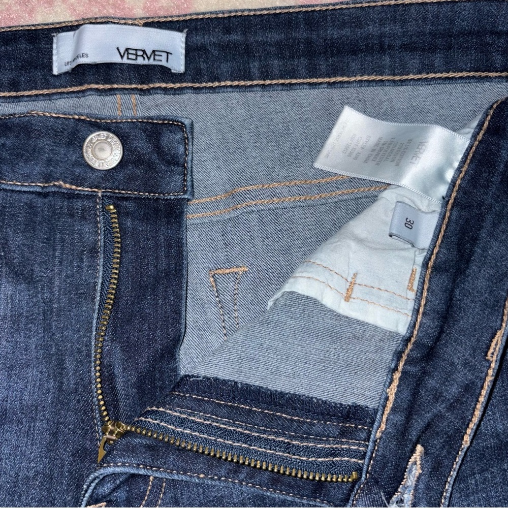 VERVET BY FLYING MONKEY Dark Blue High-Rise Skinny Jeans Women’s 30 - Picture 5 of 9